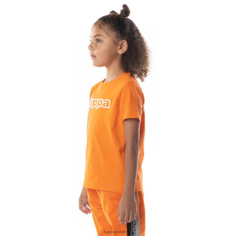 Kappa niños camiseta con logo cabal naranja B8N4D705