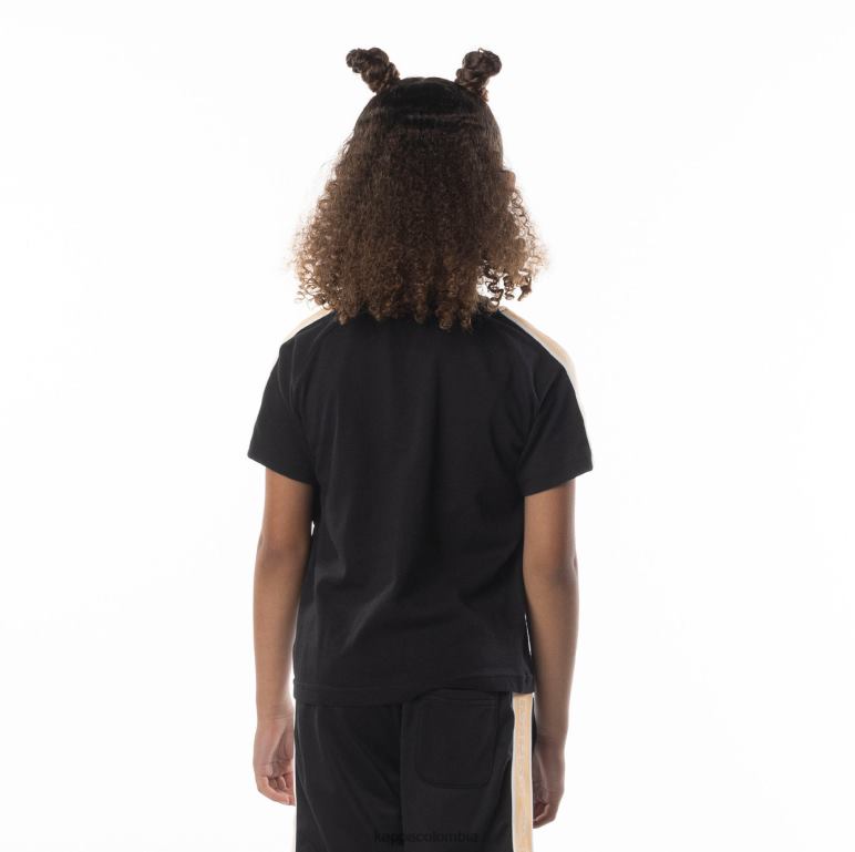 Kappa niños camiseta con logo y cinta para niños avirec 2 humo negro naranja B8N4D685