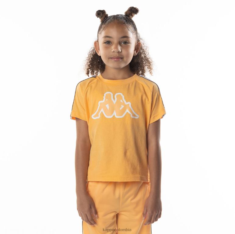 Kappa niños camiseta con logo y cinta para niños avirec 2 naranja claro B8N4D684