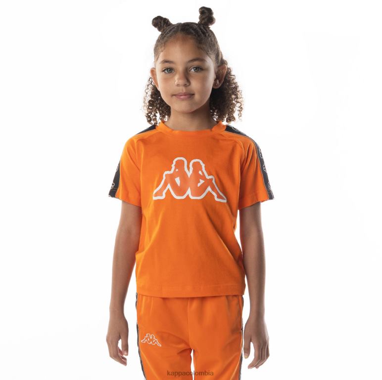 Kappa niños camiseta davirec con cinta del logo naranja B8N4D713