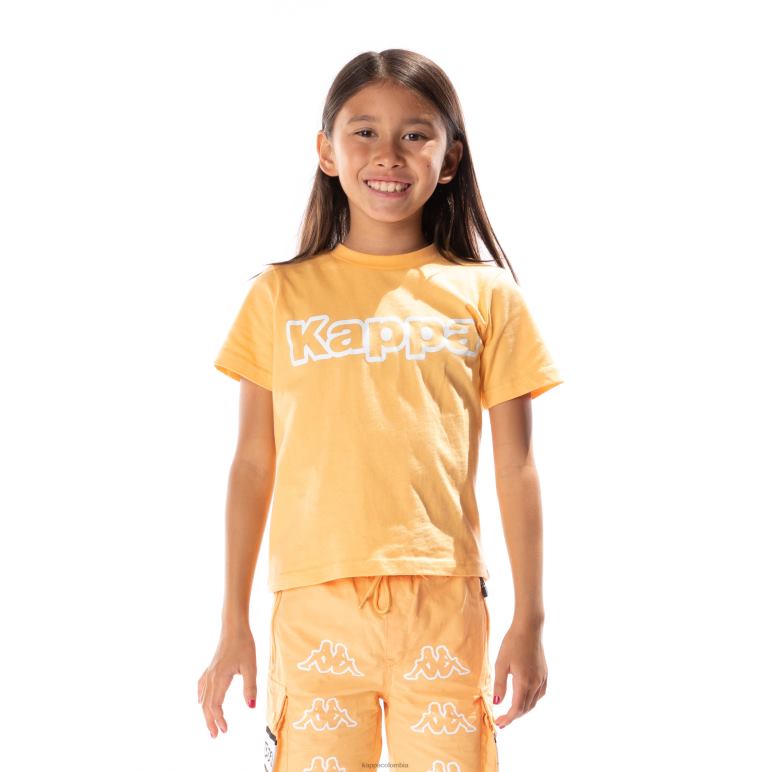 Kappa niños camiseta erco con cinta del logo para niños naranja claro B8N4D680