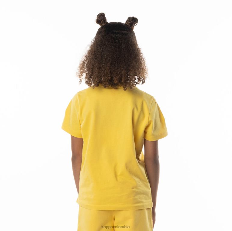 Kappa niños camiseta esstesi auténtica para niños arena amarilla B8N4D691