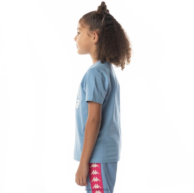 Kappa niños camiseta esstesi auténtica para niños arena azul claro B8N4D692
