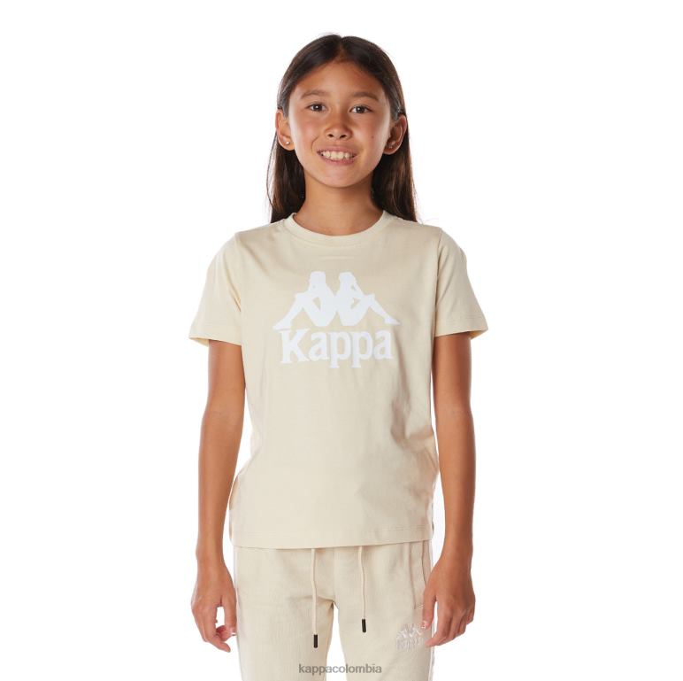 Kappa niños camiseta estessi niños auténtica beige B8N4D667