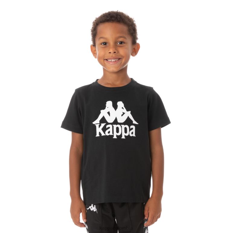Kappa niños camiseta estessi niños auténtica humo negro B8N4D763