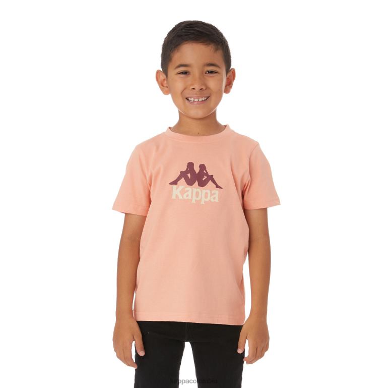 Kappa niños camiseta molongio auténtica para niños coral rosa B8N4D775