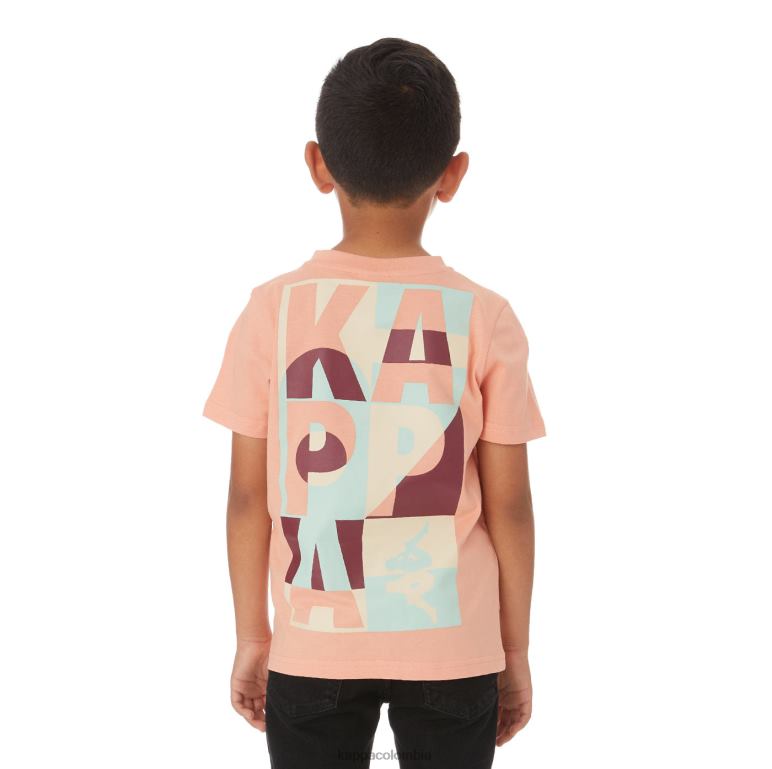 Kappa niños camiseta molongio auténtica para niños coral rosa B8N4D775