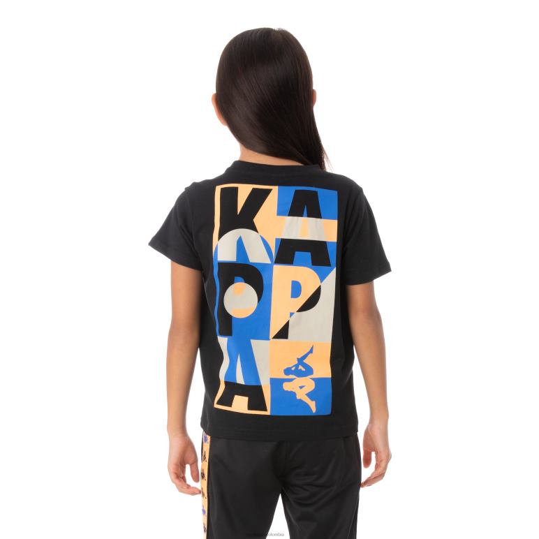 Kappa niños camiseta molongio auténtica para niños negro B8N4D776