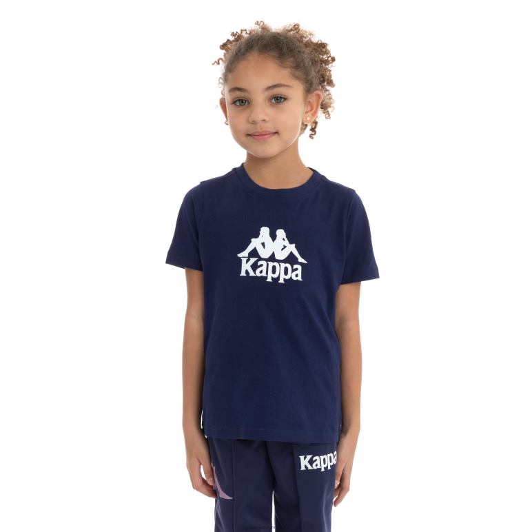 Kappa niños camiseta molongio auténtica para niños violeta azul marino B8N4D720