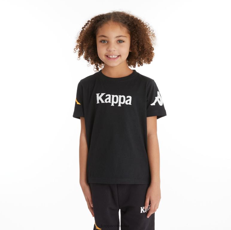 Kappa niños camiseta paroo auténtica para niños humo negro B8N4D726