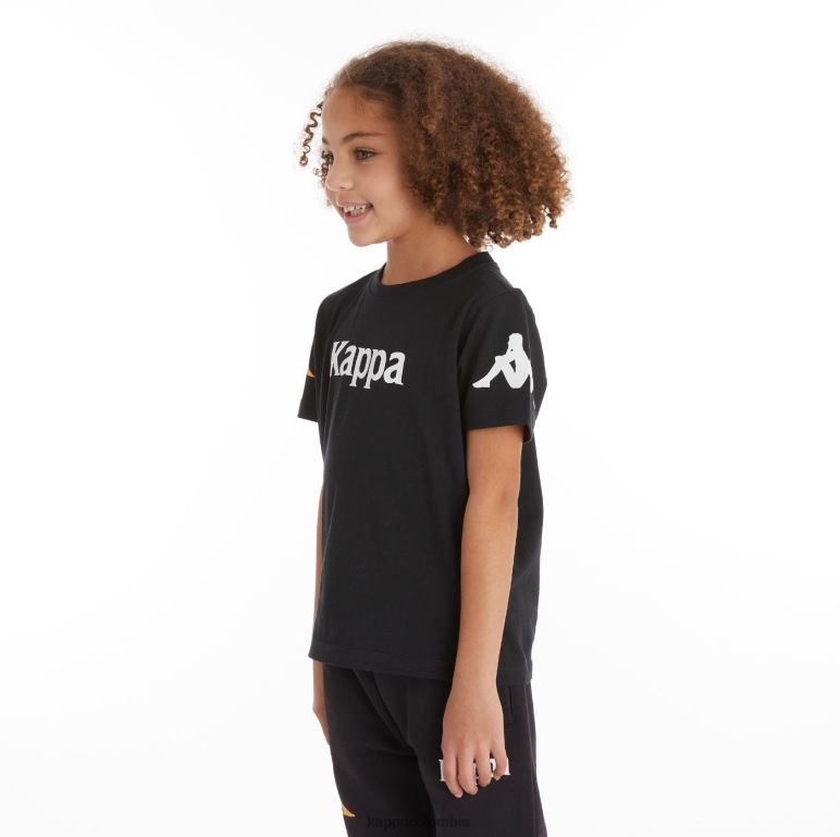 Kappa niños camiseta paroo auténtica para niños humo negro B8N4D726