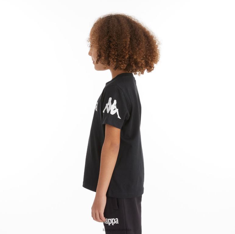 Kappa niños camiseta paroo auténtica para niños humo negro B8N4D726