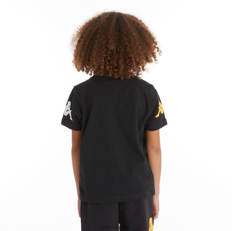 Kappa niños camiseta paroo auténtica para niños humo negro B8N4D726