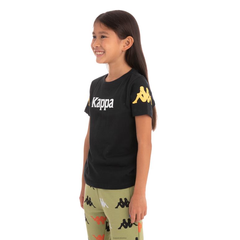 Kappa niños camiseta paroo auténtica para niños humo negro B8N4D758