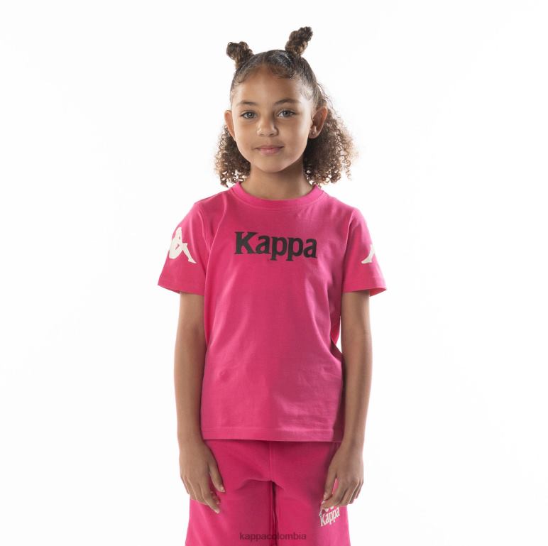 Kappa niños camiseta paroo auténtica para niños rosa negro B8N4D689