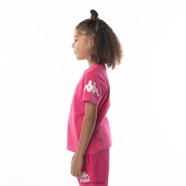 Kappa niños camiseta paroo auténtica para niños rosa negro B8N4D689