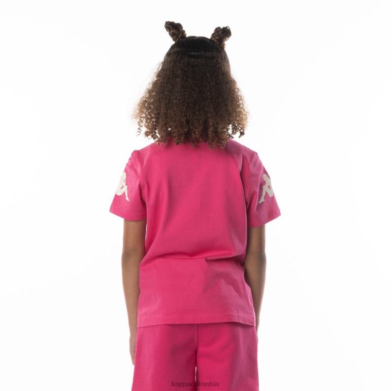 Kappa niños camiseta paroo auténtica para niños rosa negro B8N4D689
