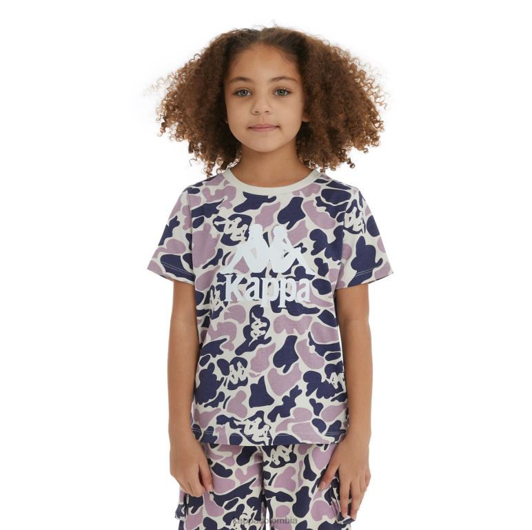 Kappa niños camiseta pyllo auténtica para niños violeta azul marino B8N4D723