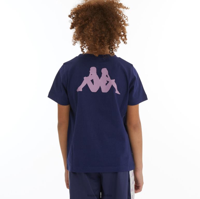 Kappa niños camiseta runis autentica para niños blanco marino B8N4D728