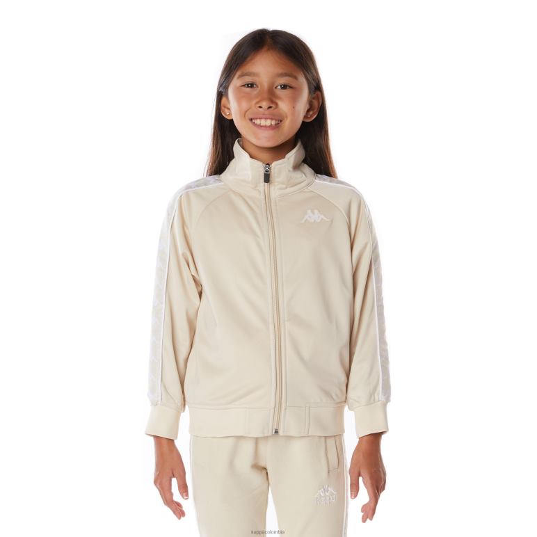 Kappa niños chaqueta deportiva 222 banda anniston para niños blanco beige B8N4D406
