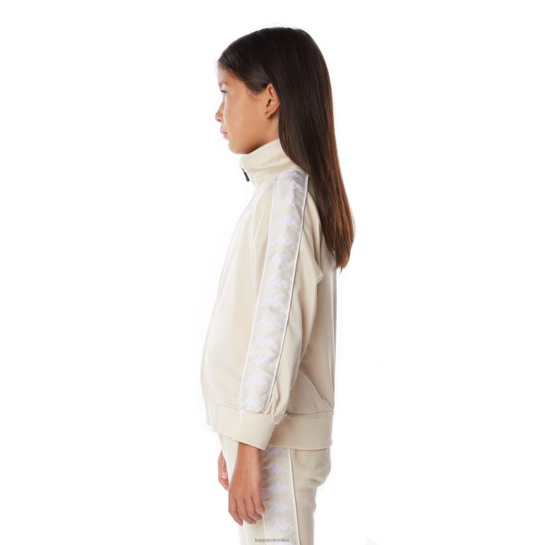 Kappa niños chaqueta deportiva 222 banda anniston para niños blanco beige B8N4D406