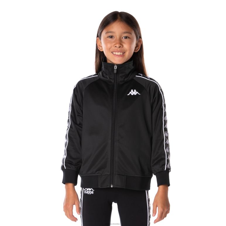 Kappa niños chaqueta deportiva 222 banda anniston para niños negro Negro B8N4D452