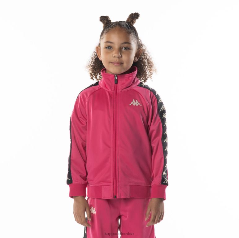 Kappa niños chaqueta deportiva 222 banda anniston para niños rosa negro B8N4D412
