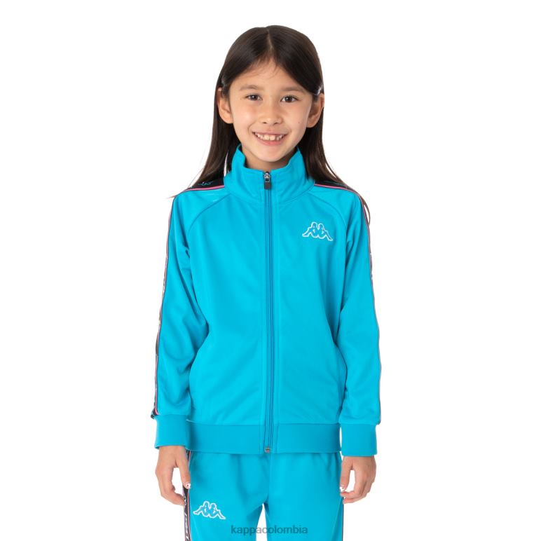 Kappa niños chaqueta deportiva artem 2 con cinta del logo para niños azul B8N4D449