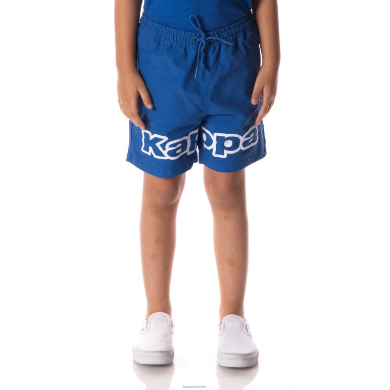 Kappa niños shorts con cinta del logo azul B8N4D621