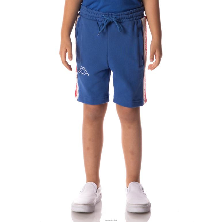 Kappa niños shorts con cinta del logo azul B8N4D628