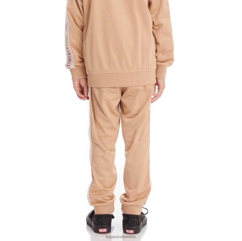 Kappa niños pantalones de chándal alic 2 con cinta del logo para niños beige B8N4D478