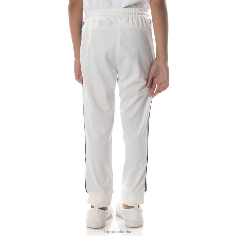 Kappa niños pantalones de chándal alic 2 con cinta del logo para niños blanco azul B8N4D463