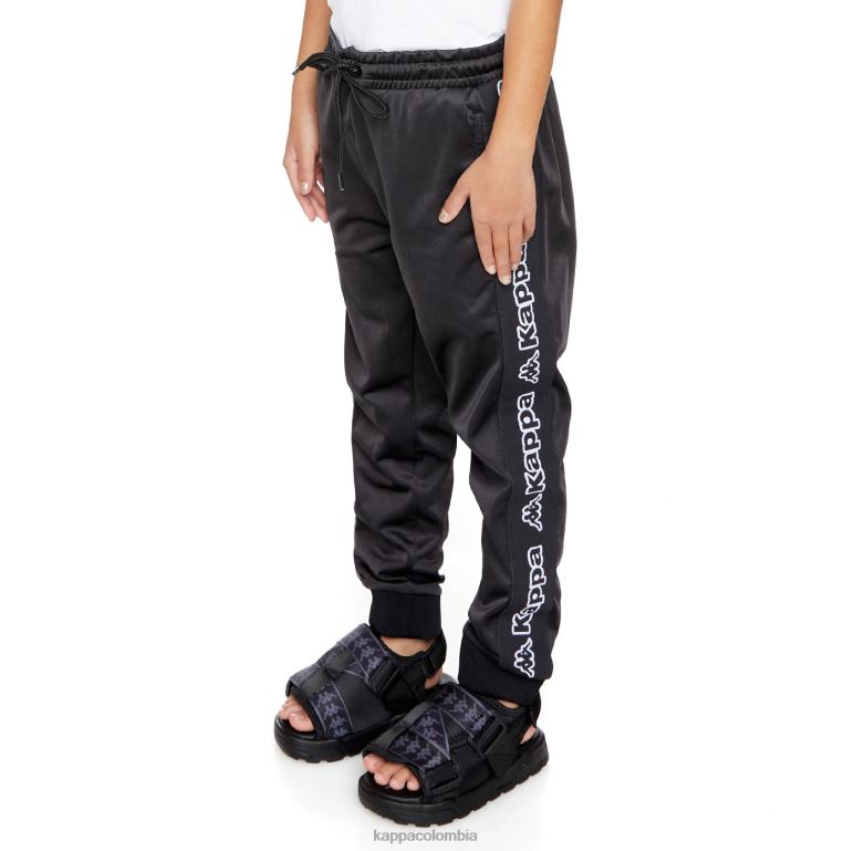Kappa niños pantalones de chándal alic 2 con cinta del logo para niños humo negro B8N4D454