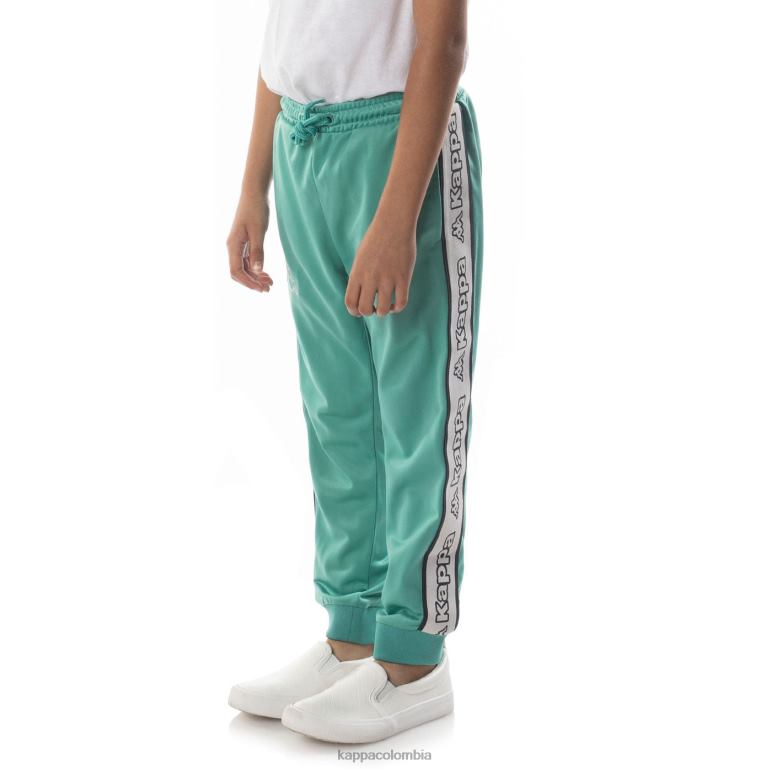 Kappa niños pantalones de chándal alic 2 con cinta del logo para niños verde azulado B8N4D462
