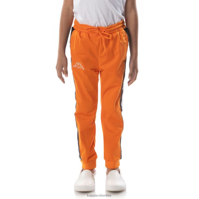 Kappa niños pantalones de chándal con cinta del logo naranja B8N4D467