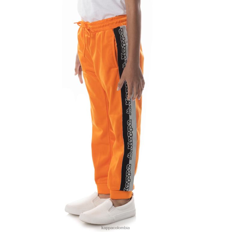 Kappa niños pantalones de chándal con cinta del logo naranja B8N4D467