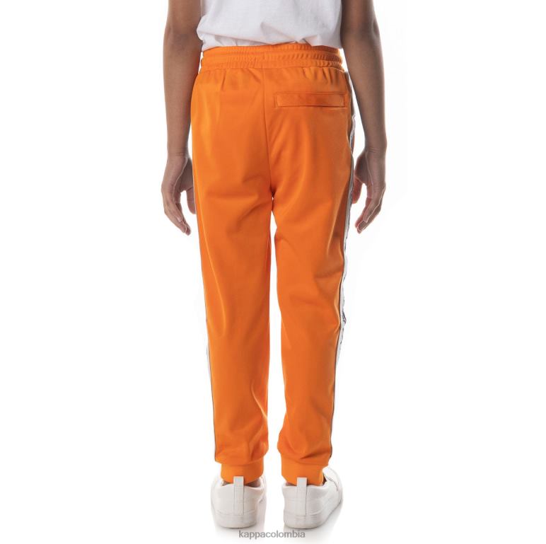 Kappa niños pantalones de chándal con cinta del logo naranja B8N4D467