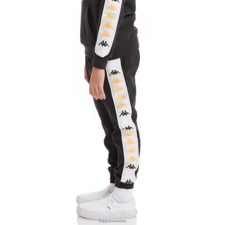 Kappa niños pantalones deportivos 222 banda alanz 3 niños humo negro B8N4D586