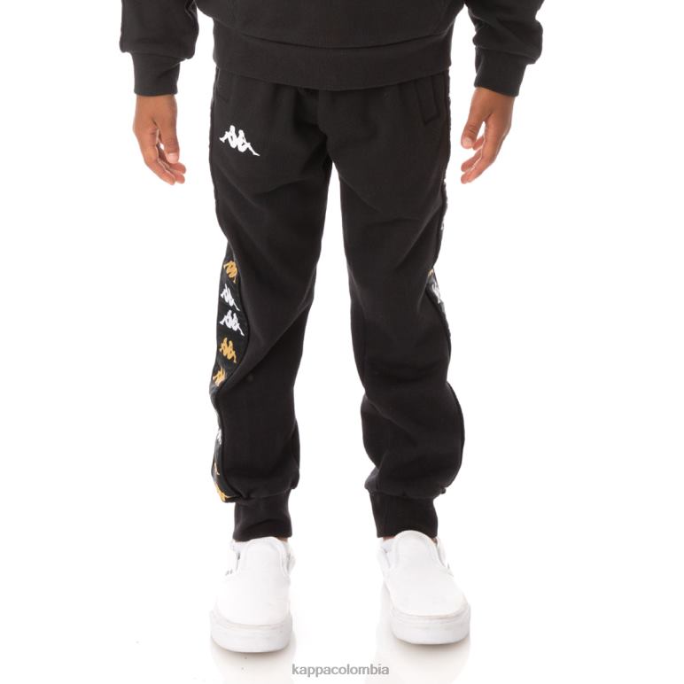 Kappa niños pantalones deportivos 222 banda alanzin niño humo negro B8N4D603