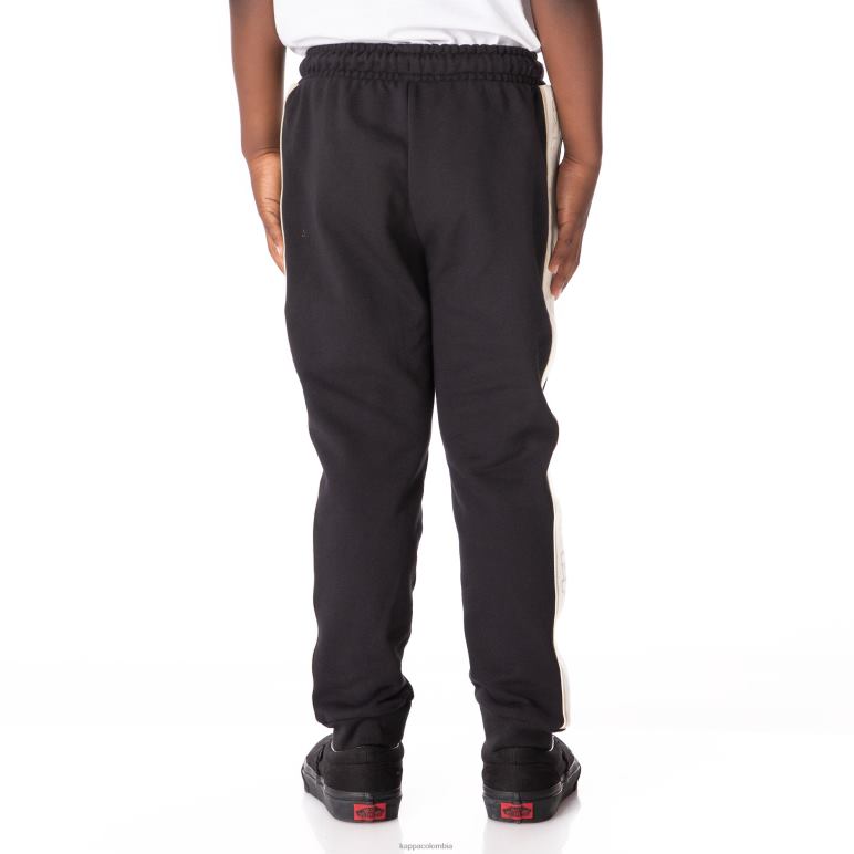 Kappa niños pantalones deportivos anira 2 con cinta del logo para niños humo negro B8N4D570