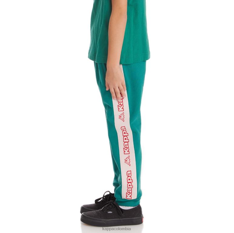 Kappa niños pantalones deportivos anira 2 con cinta del logo para niños verde oscuro B8N4D596