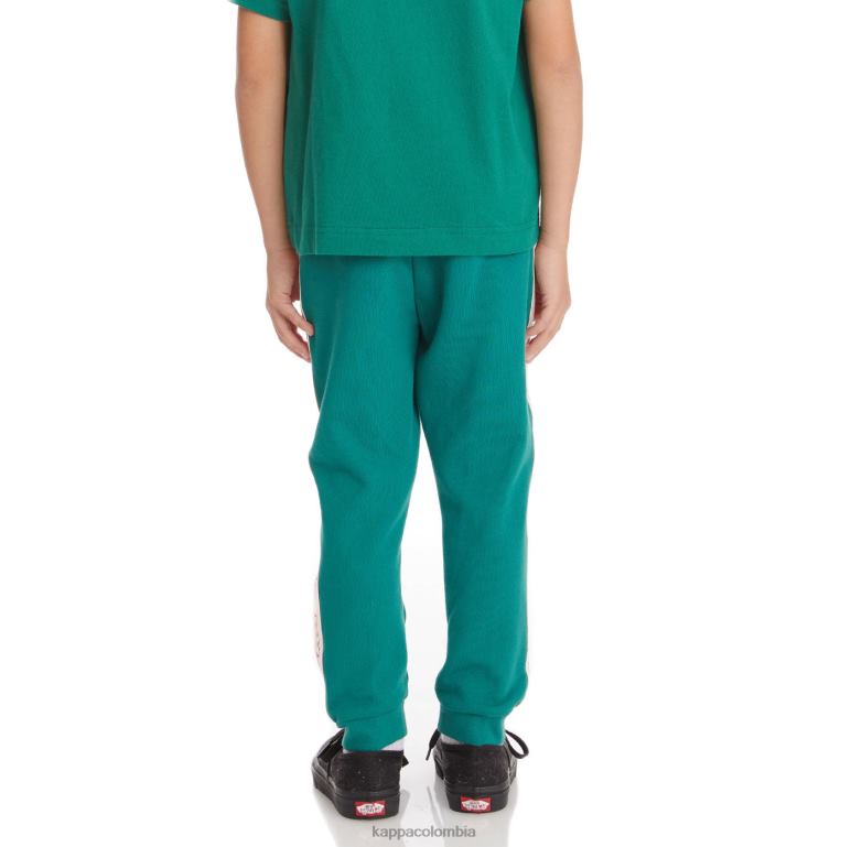 Kappa niños pantalones deportivos anira 2 con cinta del logo para niños verde oscuro B8N4D596
