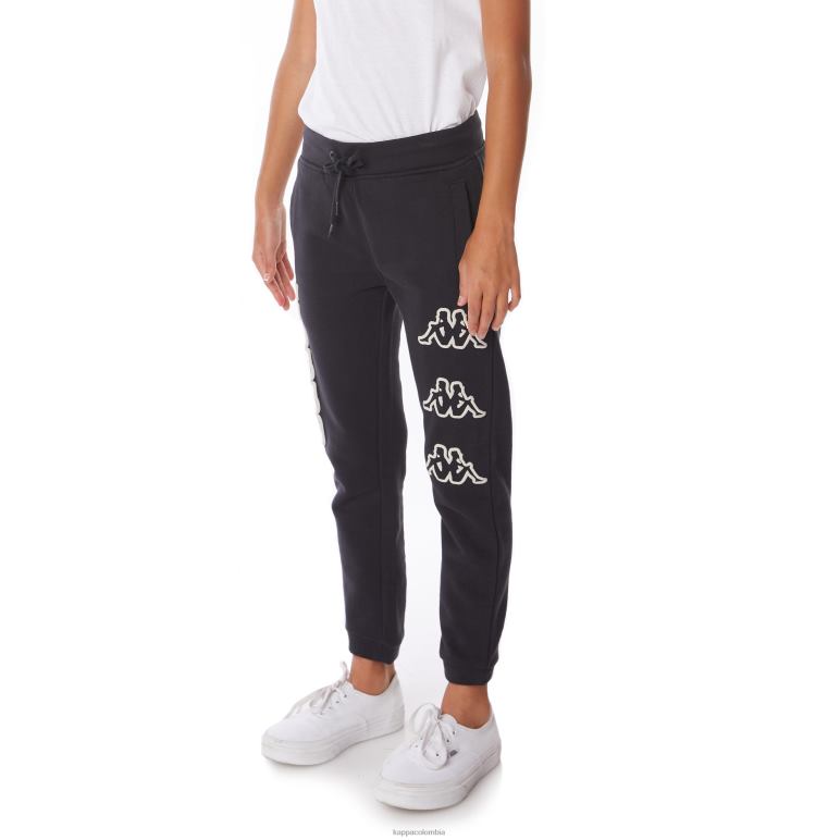 Kappa niños pantalones deportivos arsyx con logo para niños humo negro B8N4D568
