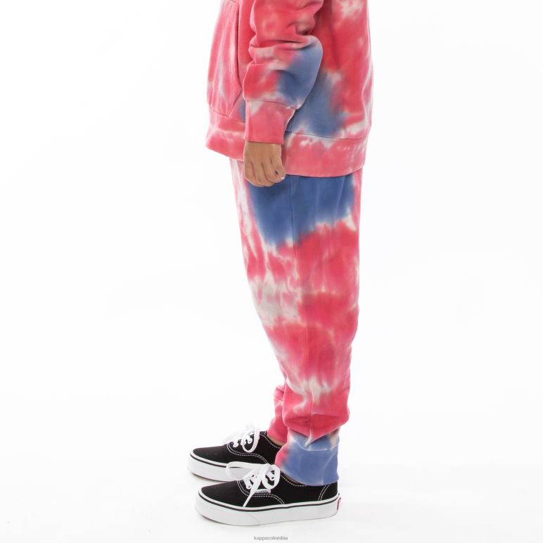 Kappa niños pantalones deportivos de teñido anudado culbio auténticos para niños crema brandy violeta tie-dye B8N4D614