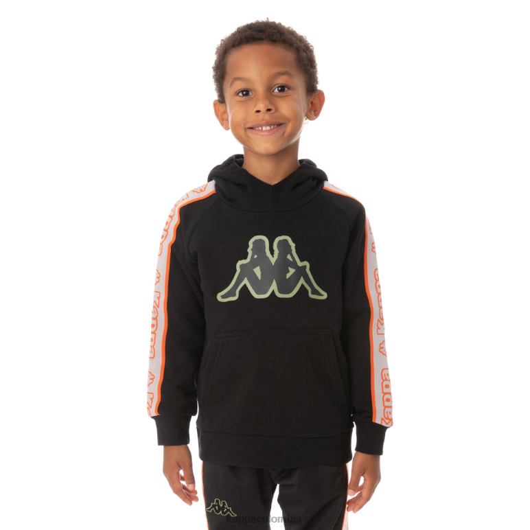 Kappa niños sudadera con capucha y logo apet 2 para niños negro B8N4D547